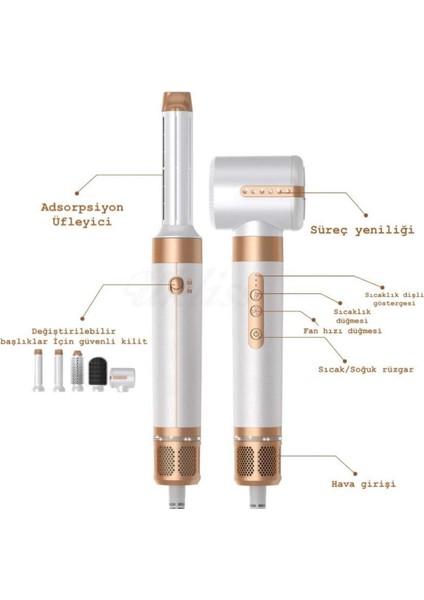Pro Airwrap Complete Uzun Multi-Styler Hava Üflemeli Saç Şekillendirici 7 In 1