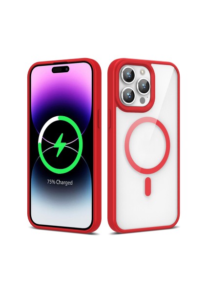 Zivo Apple iPhone 14 Pro Max Kılıf M-Safe Wireless Şarj Özellikli Silikon Zore Ege Kapak