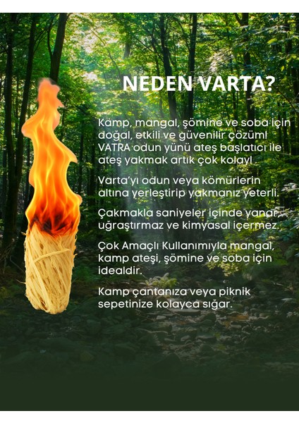 Doğal Şömine ve Mangal Tutuşturucusu 10 Adet