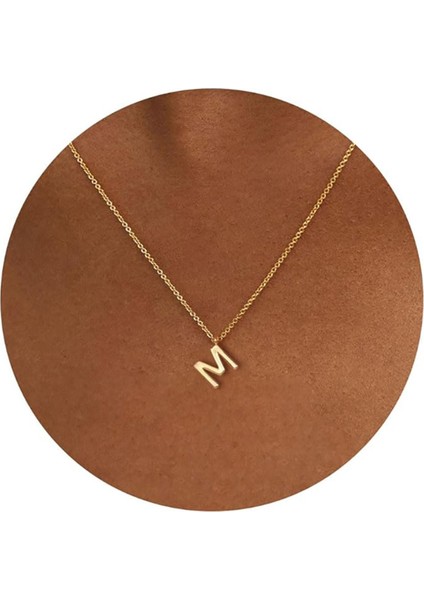 M Harfi Mini 18K Altın Kaplama Harfli Kolye Isimli Kişiye Özel Kolye Hediye Paketli Kutulu fiyatları