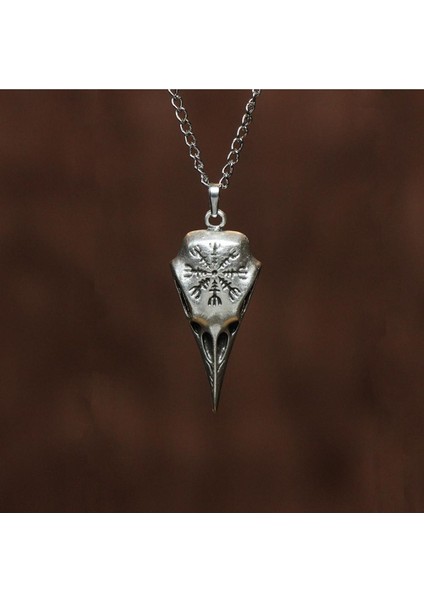 Gümüş Kaplama Tasarım Kafatası Çelik Kolye modelleri