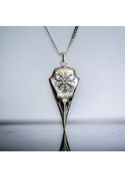 Gümüş Kaplama Tasarım Kafatası Çelik Kolye indirimleri