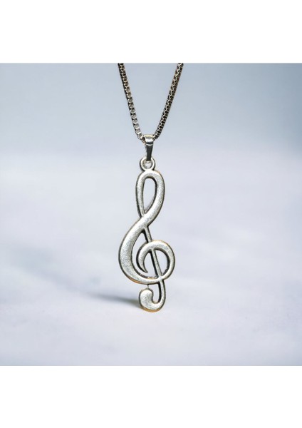 Gümüş Kaplama Tarz Nota Çelik Kolye modelleri