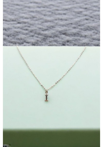 I Harfi Mini 925 Ayar Gümüş Kaplama Harfli Kolye Isimli Kişiye Özel Kolye Hediye Paketli Kutulu fiyatları