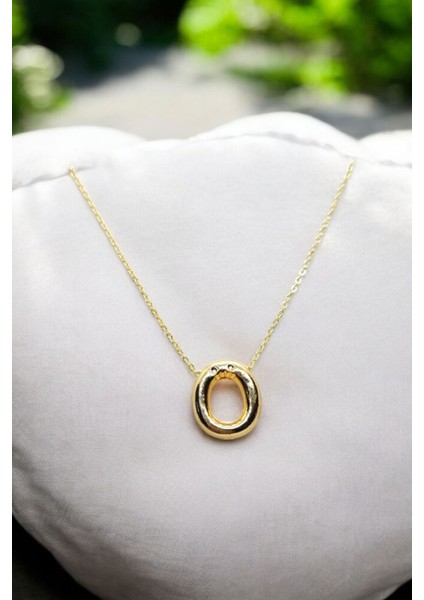 Ö Harfi Tasarım Balon Kolye 18K Altın Kaplama Isimli Kişiye Özel Kolye Hediye Paketli Kutulu fiyatları