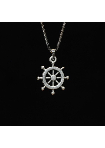 Gümüş Kaplama Tarz Çapa Dümen Çelik Kolye fiyatları