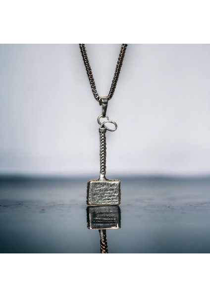 Gümüş Kaplama Tarz Thor Un Çekici Çelik Kolye Mjolnir modelleri