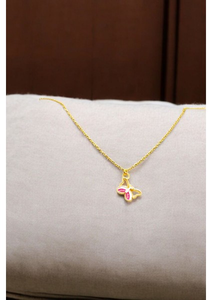 18K Altın Kaplama Huggie Sallantılı Mini Tasarım Çelik Küpe ve Kolye Set