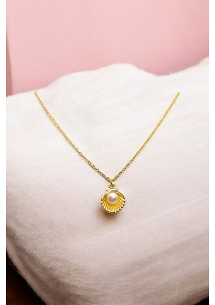18K Altın Kaplama Huggie Sallantılı Mini Tasarım Çelik Küpe ve Kolye Set
