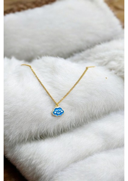 18K Altın Kaplama Huggie Sallantılı Mini Tasarım Çelik Küpe ve Kolye Set