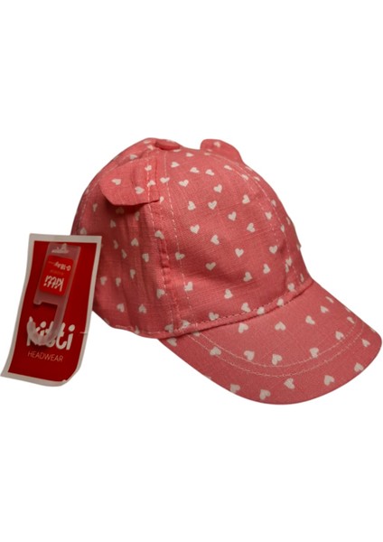 Spteks Kitti 0-18 Aylık Kız Bebe Pembe Renk Kalp Figür ve Desenli Yazlık Şapka fırsatları