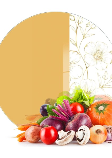 Cam Kesme Tahtası ve Sunumluk Vintage Sarı Çiçek 30X30 cm fiyatları