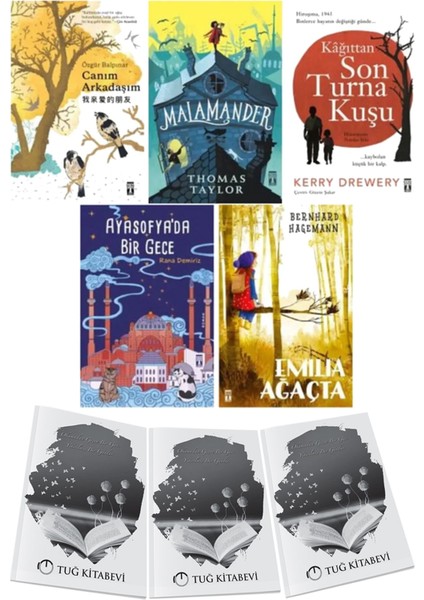 Canım Arkadaşım-Malamander-Kağıttan Son Turna Kuşu-Ayasofyada Bir Gece-Emilia Ağaçta 5li Set + Hediyeli