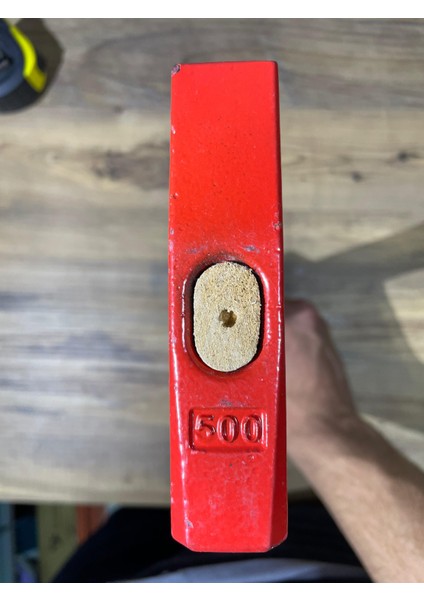 500 gr Demir Çekiç – 30 cm Sap | Kırmızı | Hafif Tip Işçilik Çekici