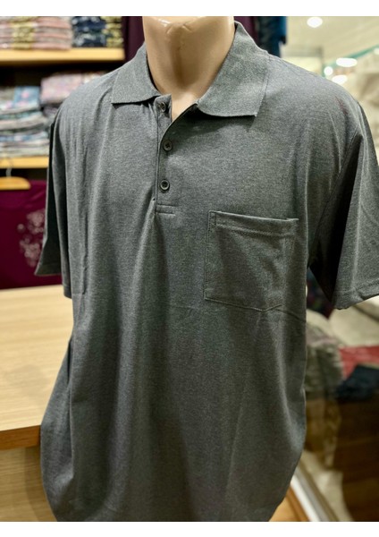 Erkek Polo Yaka Düğmeli Cepli T-Shirt