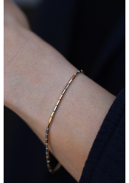14 Ayar Altın Üç Renkli Bileklik