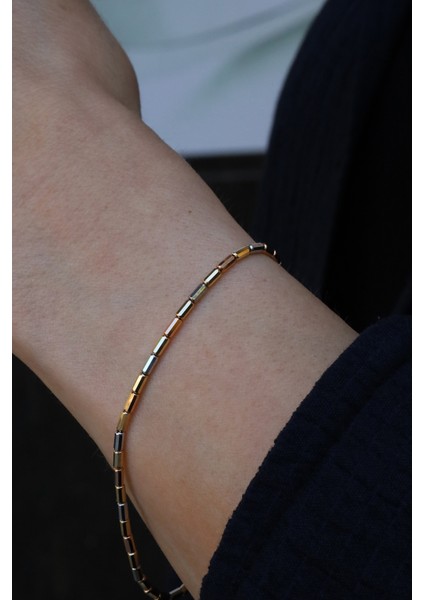 14 Ayar Altın Üç Renkli Bileklik fırsatları