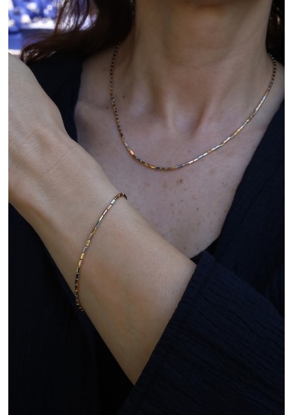 14 Ayar Altın Üç Renkli Bileklik indirimleri