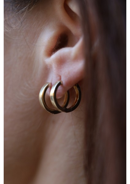 14 Ayar Altın Ince Halka (Çap:1.5 Cm) Küpe fırsatları