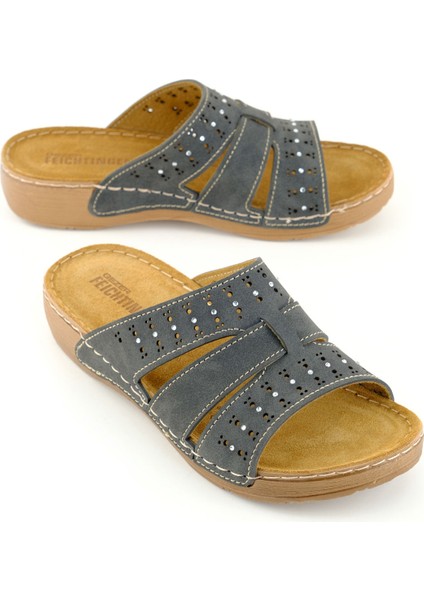 Feichtingen Kadın Yazlık Iç Taban Hakiki Deri Rahat Taban Günlük Terlik