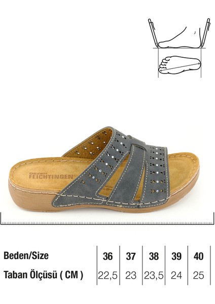 Feichtingen Kadın Yazlık Iç Taban Hakiki Deri Rahat Taban Günlük Terlik fiyatları
