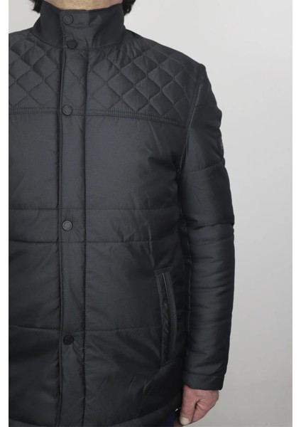 Fistan Store Erkek Hakim Yaka Normal Kalıp Fermuar ve Çıtçıt Kapamalı Kışlık Mont fiyatları