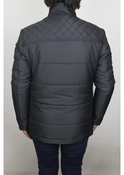 Fistan Store Erkek Hakim Yaka Normal Kalıp Fermuar ve Çıtçıt Kapamalı Kışlık Mont fırsatları