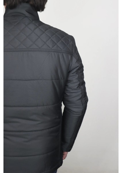 Fistan Store Erkek Hakim Yaka Normal Kalıp Fermuar ve Çıtçıt Kapamalı Kışlık Mont indirimleri