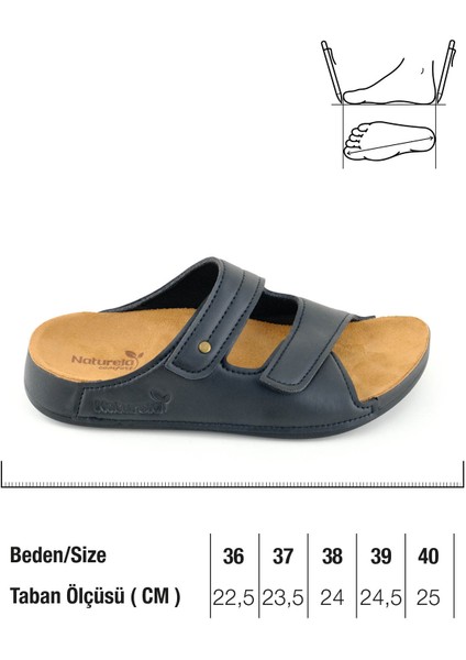 Naturela Kadın Yazlık Suni Deri Iki Cırt Cırtlı Kemer Ayarlanabilir Comfort Taban Günlük Terlik fiyatları