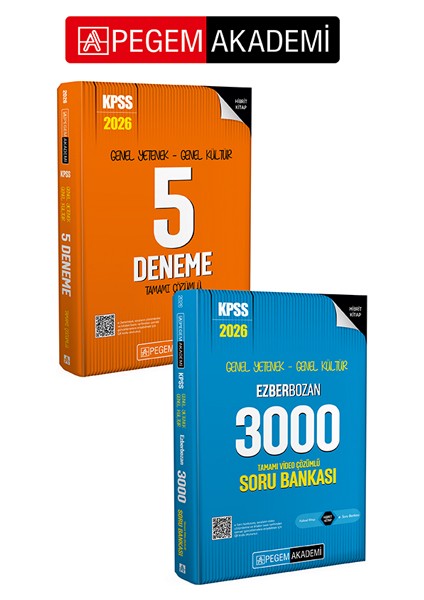 Pegem Akademi 2026 Kpss Genel Yetenek Genel Kültür Ezberbozan 300