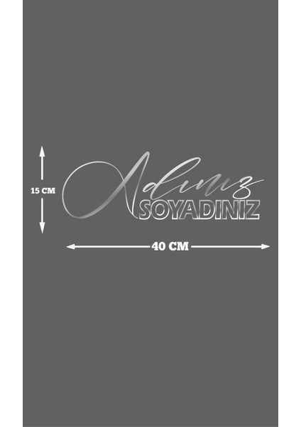 Özel Isim Soyisim Sticker 40*15 cm