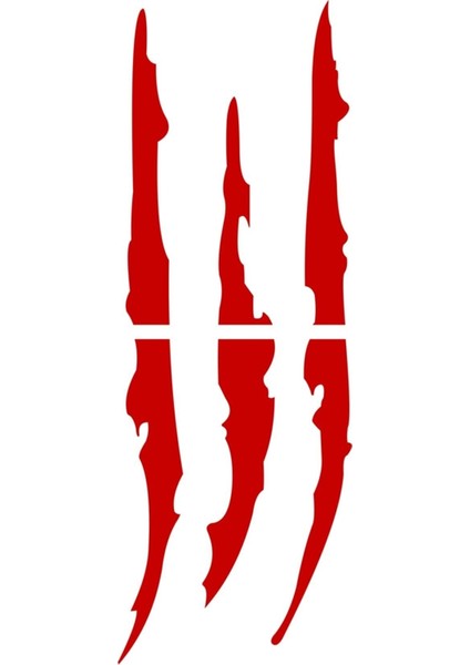 Monster Pençe Oto Sticker Far Sticker Kırmızı 30*10 cm