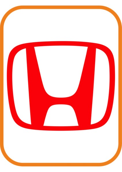 Honda Sunroof Cam Oto Sticker Kırmızı 40*30 cm