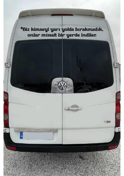 Oto Cam Yazı Sözleri Ticari-Servis-Dolmuş-Panelvan Uzun Sticker Model 43