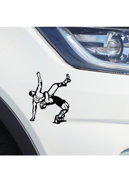 Spor Güreşçiler Tasarım Oto Sticker 14*11 cm