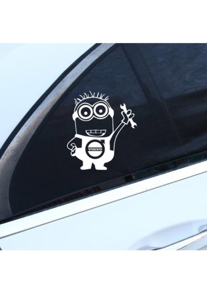 Minyonlar Için Uyumlu Aksesuar Yan Cam Sticker Oto Kapı 20 cm