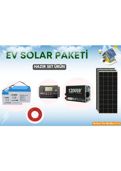 Hobi Bahçeleri Için Güneş Enerji Sistemi Hazır Paket Tv Mini Buzdolabı Aydınlatma
