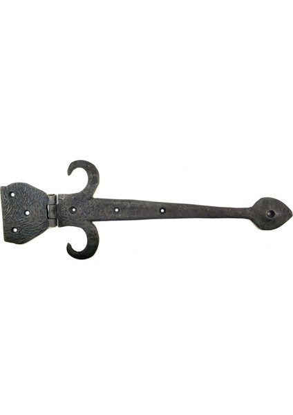 Antika Tarz Dekoratif Pirinç Kuyruklu Çanak Menteşe - 137X390 Mm, Oksit