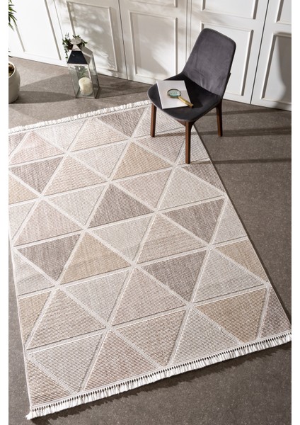 Rio Iskandinav Salon Halısı Mutfak Halısı Yolluk Bukle Dokuma Halı Tozumaz Açık Bej Vizon Dekoratif Halı Rıo-06 fiyatları