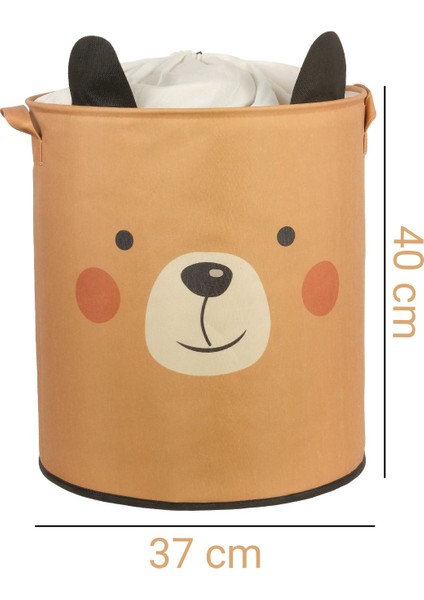 2'li Bear Tasarımlı Bebek Çocuk Odası Düzenleyici Saklama Kutusu Oyuncak Kirli Sepeti 37X40 modelleri