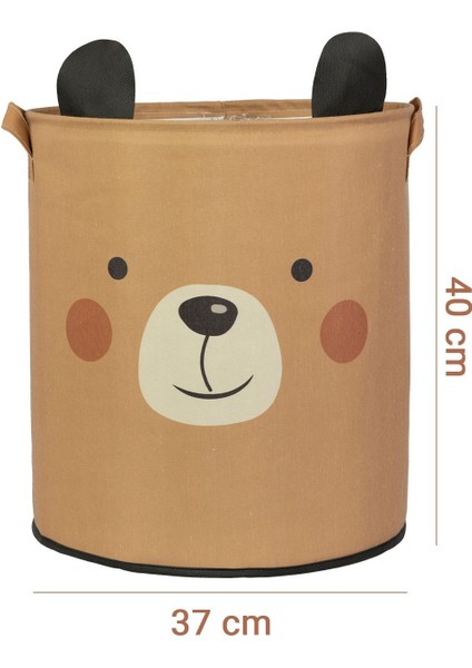 2'li Bear Tasarımlı Bebek Çocuk Odası Düzenleyici Saklama Kutusu Oyuncak Kirli Sepeti 37X40 indirimleri