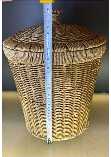 Wicker 2'li Hasır Kapaklı Patates Soğan Sepet Set 2 Boy Sunum Sebzelik Örgü Çamaşır Sepeti Dekor fırsatları