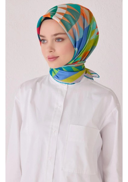 Tivil Ipek Eşarp 4046-52 Yeşil Karışık Desen