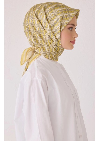 Tivil Ipek Eşarp 4052-02 Sarı Karışık Desen