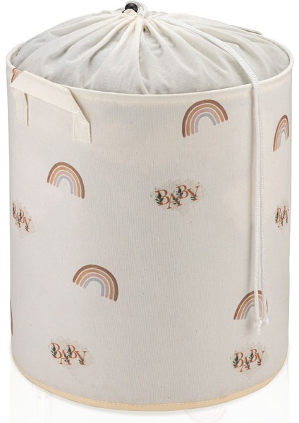 Minik Baby Tasarımlı Fileli Çocuk Odası Saklama Kutusu Düzenleyici Oyuncak Kirli Sepeti 37X40 indirimleri