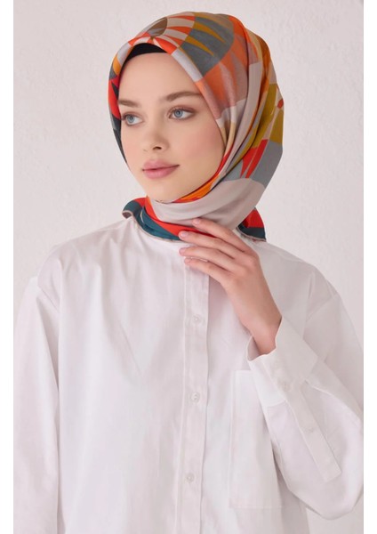 Tivil Ipek Eşarp 4046-81 Yeşil Karışık Desen