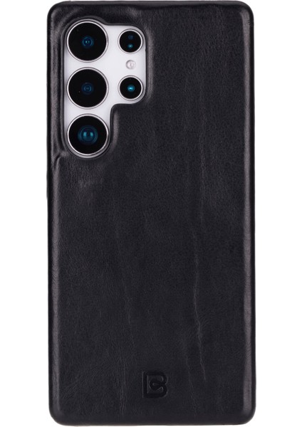 Galaxy S25 Ultra Uyumlu Hakiki Deri Arka Kapak - Siyah