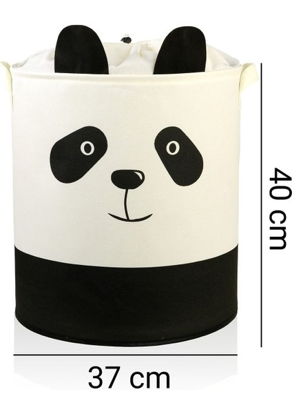 Panda Tasarımlı 2' Li Bebek Çocuk Odası Düzenleyici Saklama Kutusu Oyuncak Kirli Sepeti 37X40 fırsatları