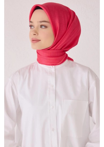 Tivil İpek Eşarp 4055 - 04 Pembe Karışık Desen