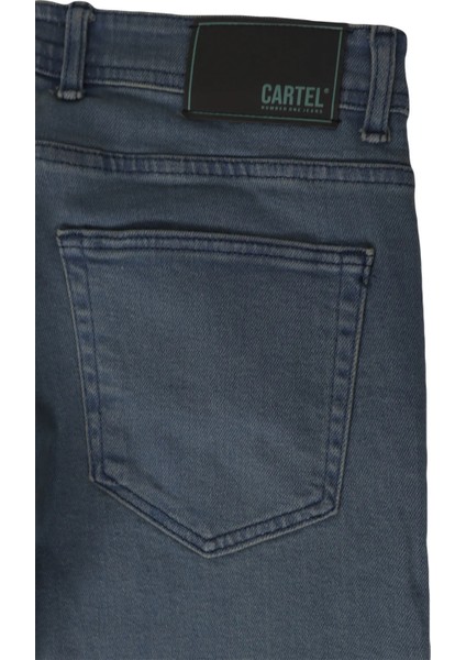 Fistan Store Erkek Mavi Yüksek Bel Rahat Kesim Boru Paça Büyük Beden Jean Pantolon indirimleri